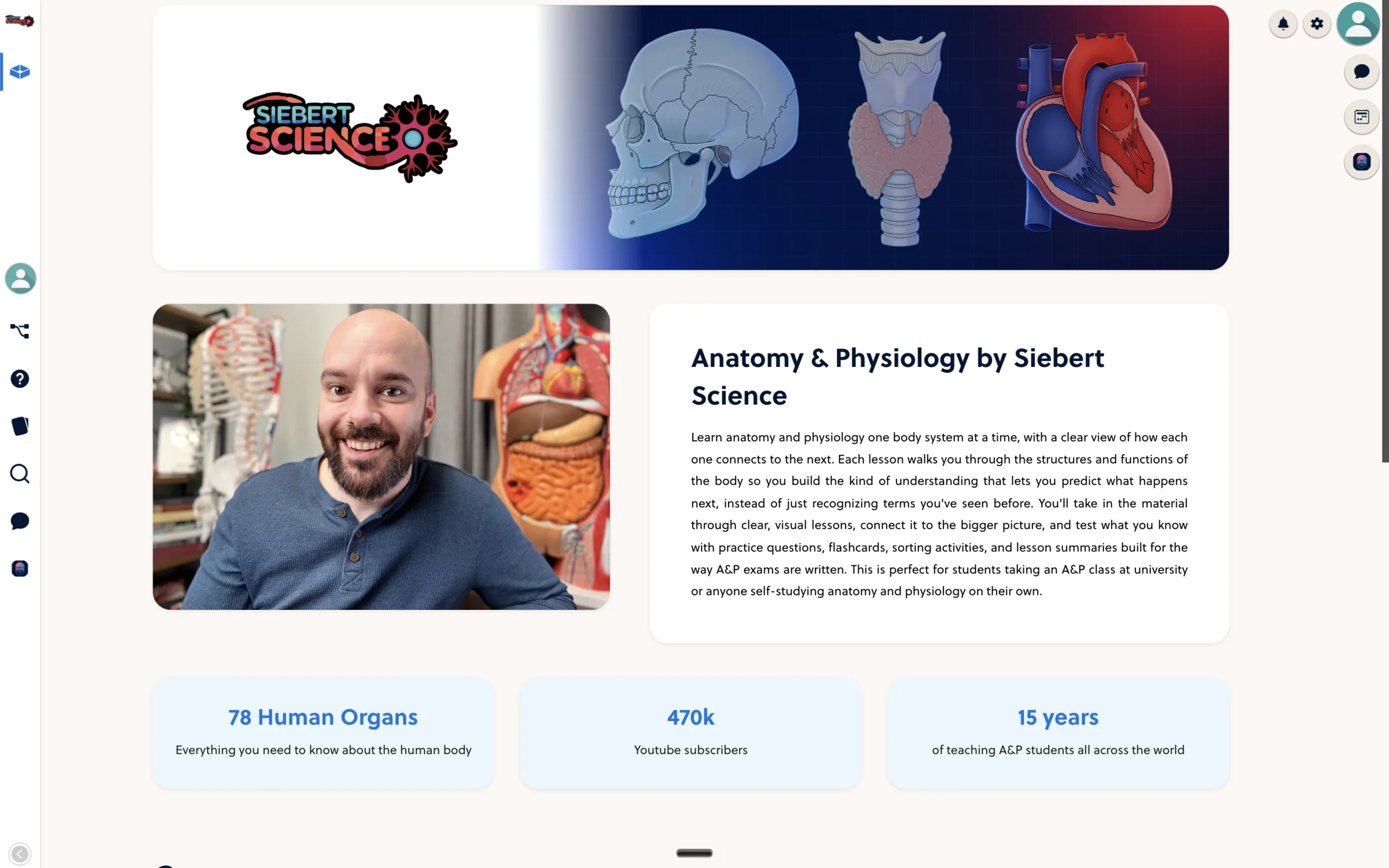 Siebert Science course overview